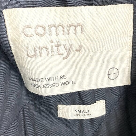 Aritzia Community Grey Re Processed Wool Pea Coat S - Picture 3 of 14